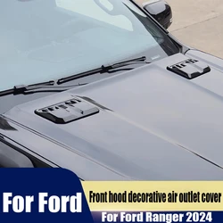 For Ford Ranger 2024 font hood decorative air outlet cover car exterior decoration products ASB material