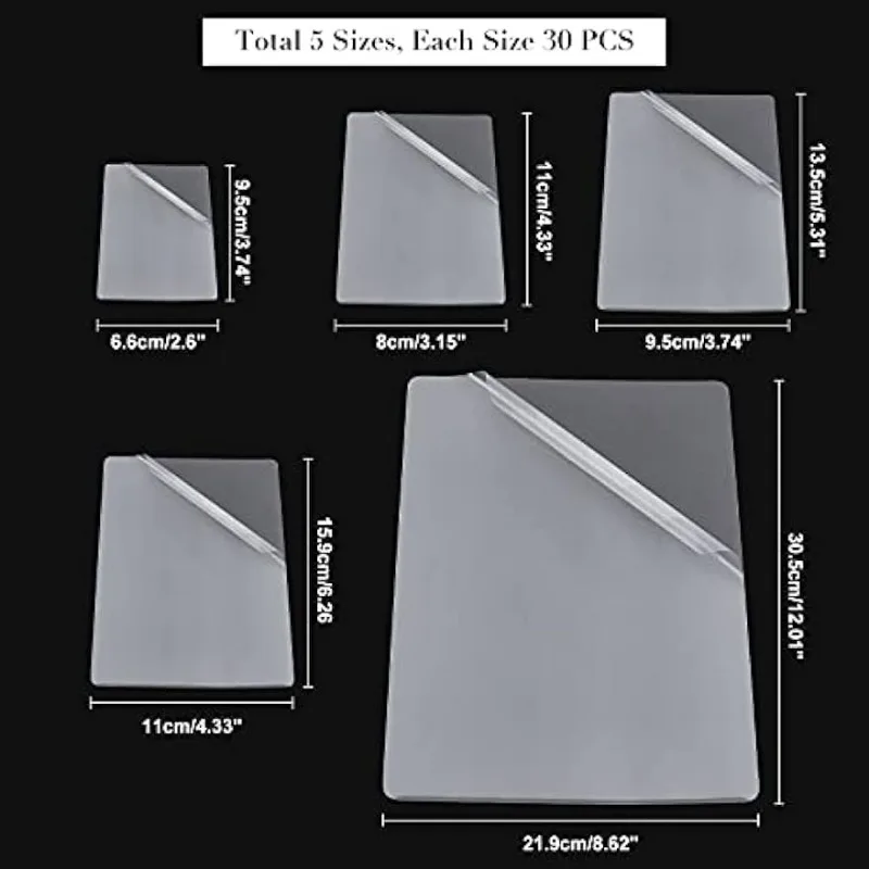 150 Pcs Thermal Laminating Pouches 2Mil, Clear Laminating Pouch Film Photo Protecting Sheets Hot Laminate Pouches Sheets