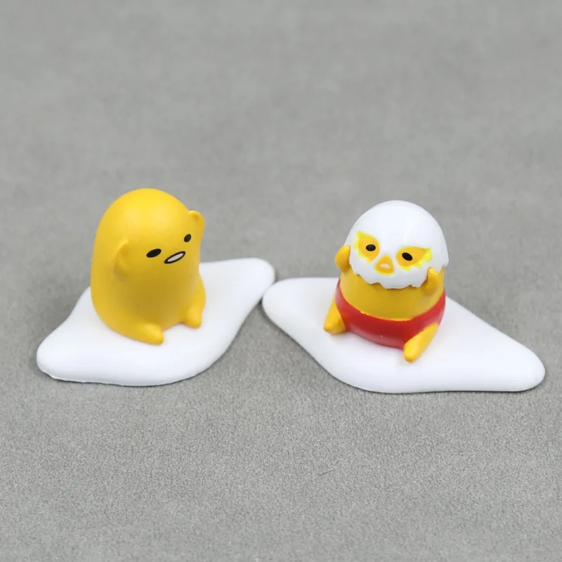 Anime Characters Gudetamas Yolk King Lazy Eggs Gashapon Doll Model Toy Figures Desktop Decoration Ornaments Kids Gifts