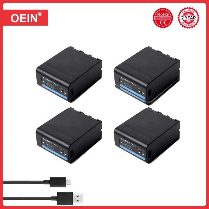 

4Pcs 13400mAh NP-F990 NP-F970 F960 Decoding Battery for Sony Camcorder HXR-MC1500C NEX-EA50 HVR-Z7C NX3 5 LED Video Light