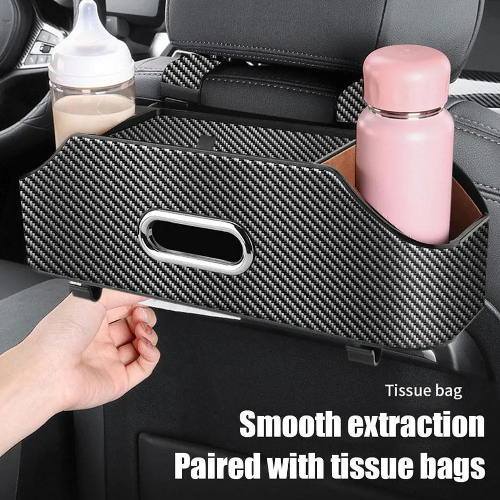 

Under Seat Storage Box Tissue Box Auto Back Seat Bag Car Back Seat Car Multifunctional Storage Box Decoration Accessories