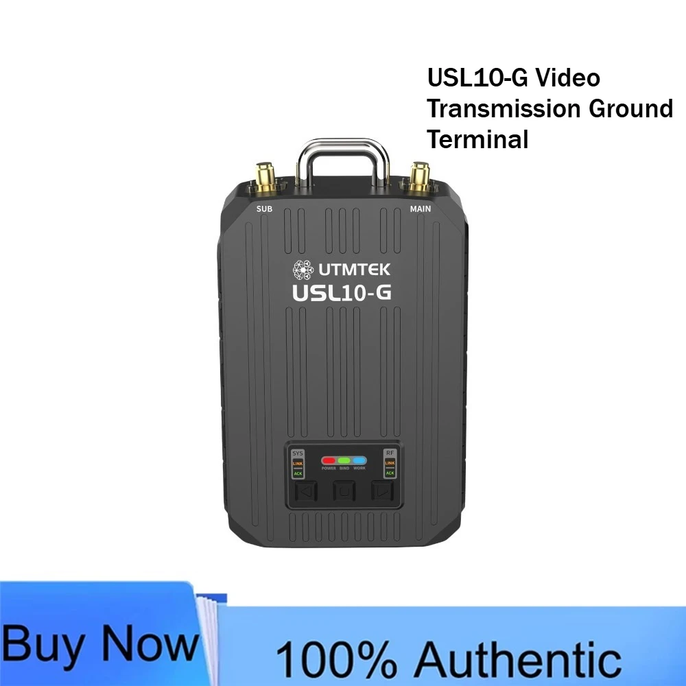 UTMSYS USL10-G Ground Unit 10km Wireless Link Receiver Dual Gigabit Ethernet RJ45 HDMI AV Input for UAV Drone Ground Station PC