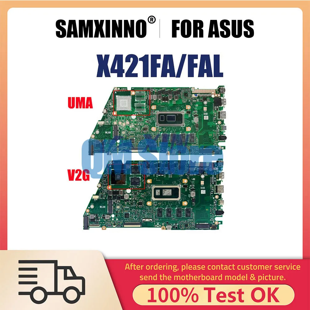 Notebook Mainboard untuk Asus VivoBook X421FA X421FL X421FAY Laptop Motherboard dengan I3 I5 I7 CPU ke-10 4GB 8GB 16GB RAM