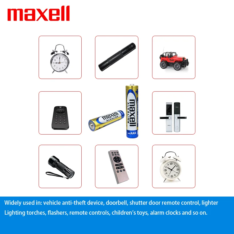 2PCS Maxell Original NEW AAA 1.5V Alkaline Battery LR03 For Camera Toy Flashlight Remote Control Mouse Clock Dry Primary Battery