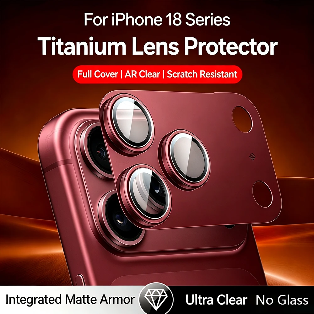 1pc Protective Film for iPhone 18 Pro Max 18 Pro 18 Duo Fold Full Coverage Camera Lens Protector Metal Frame For iPhone Duo