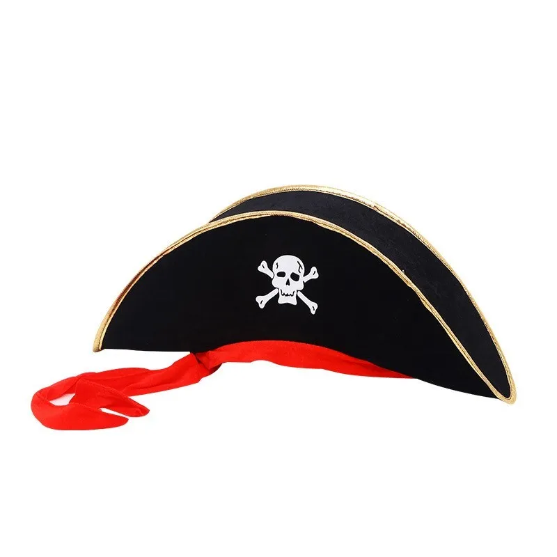 Sombrero de calavera pirata para niños y adultos, gorra de capitán, parche para los ojos, máscara para fiesta de disfraces de Halloween, accesorios para Cosplay