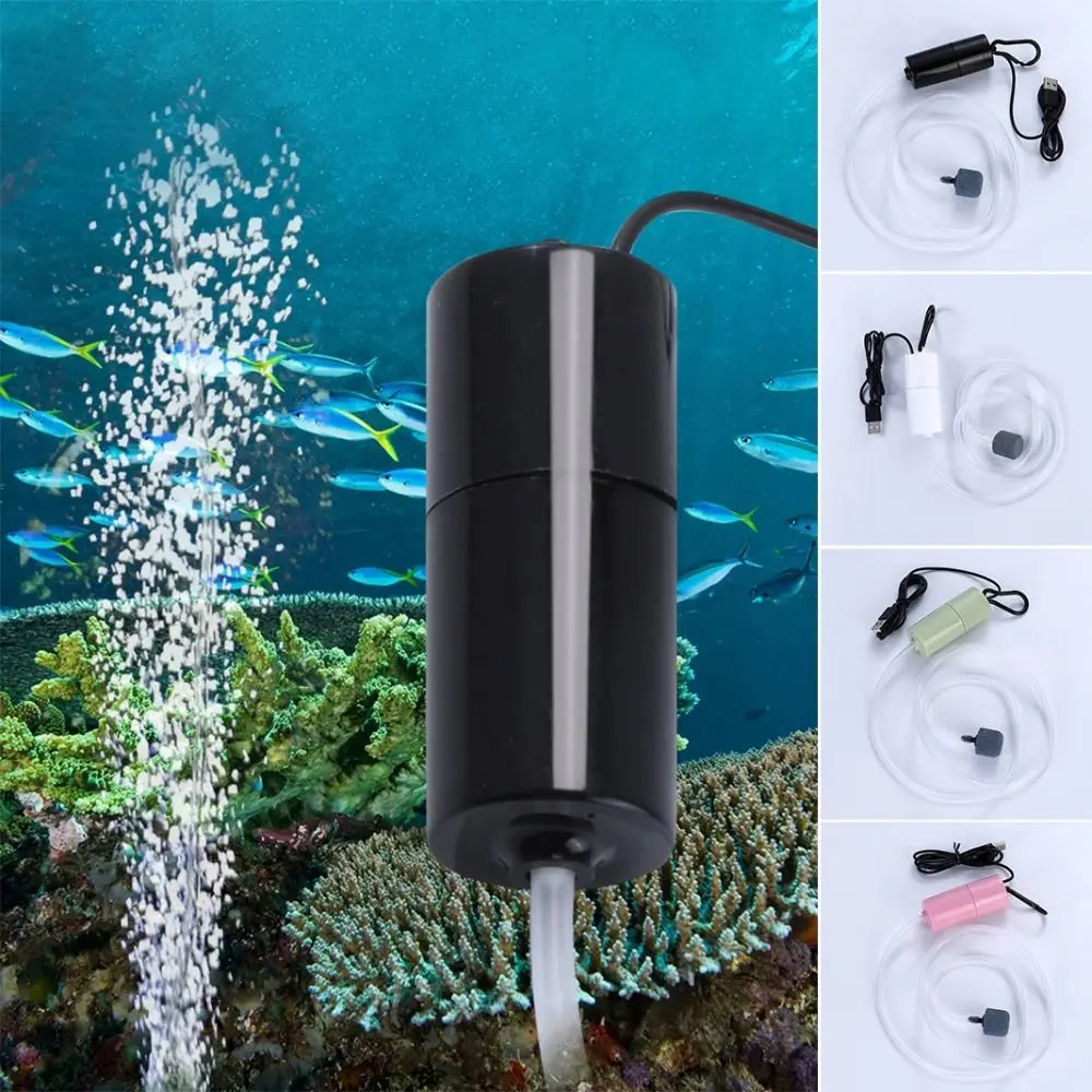 

USB Interface Aquarium Air Pump With Air Stone With Silicone Tube Fish Tank Oxygenator Silent Aquarium Air Aerator Aquarium