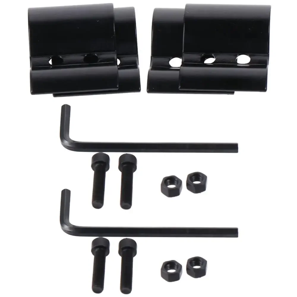 

2Sets Durable Metal Bracket Barrel Black Mount Holder Flashlight Holder Night