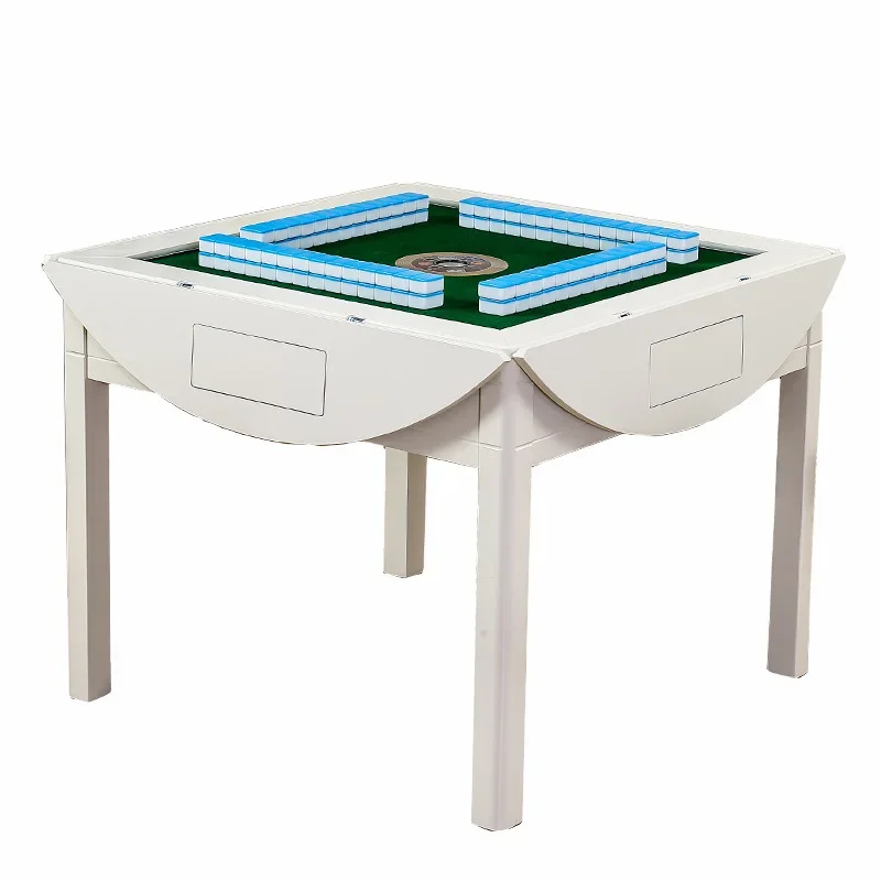 solid wood mahjong machine automatic dining table dual-purpose round table can be folded home dining table with chair