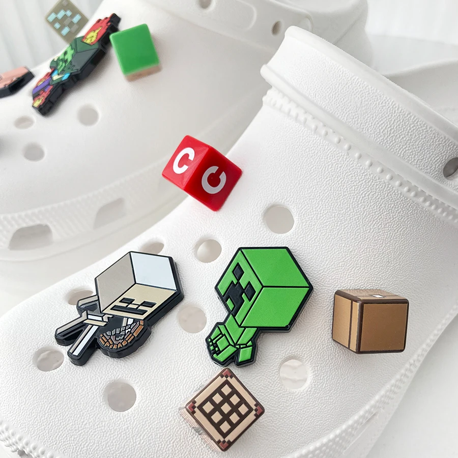 10pcs Hot Game 3D My Detachable Shoe Charms Suitable For Crocs Clogs Shoe Decorations Party Gift Idea