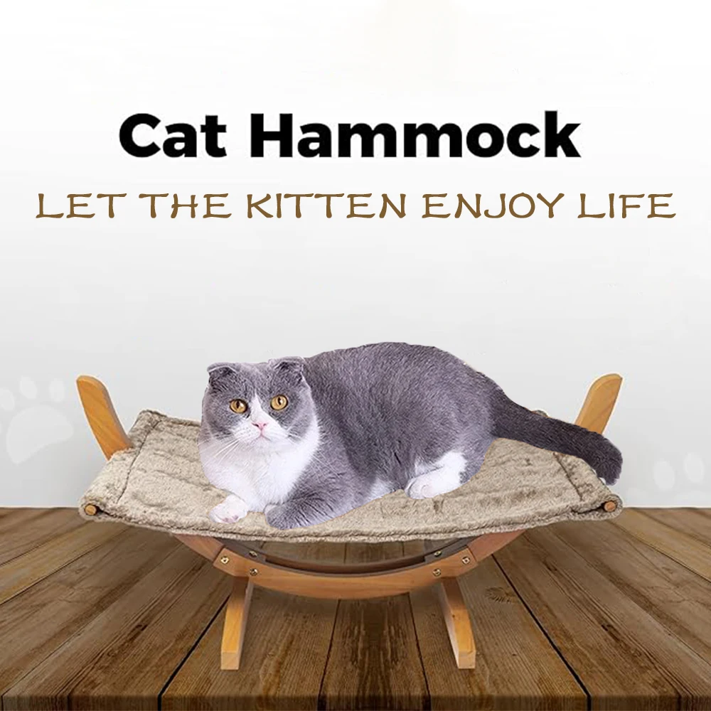 Pet Hammock Is Easy To Assemble And Clean, With A Soft Cushion For Kittens To Rest And Play With.Indoor Cat House