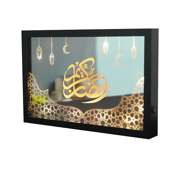 

Eid Al Adha Hari Raya Ramadan Eid mubarak Arafat Day Islam Muslims Crescent Wall Lamp LED Light Decoration Party Supplies