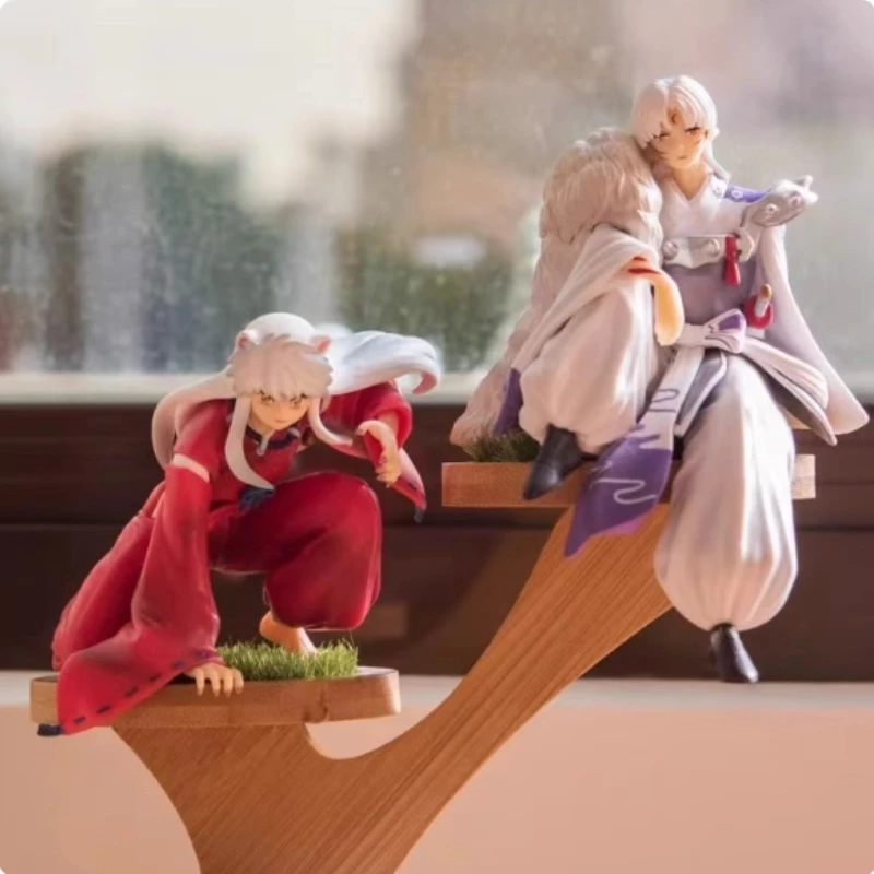 Anime Sesshoumaru Inuyasha assis pressage figurines modèle Kit châssis décor jouets à la mode ornement de bureau cadeau en gros