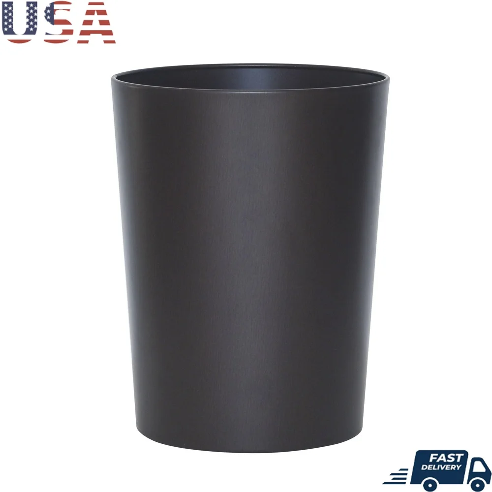 

Декоративная бронзовая металлическая мусорная корзина с открытым верхом, домашний мусорный бак, прочный бытовой мусорный бак, 2,2 галлона