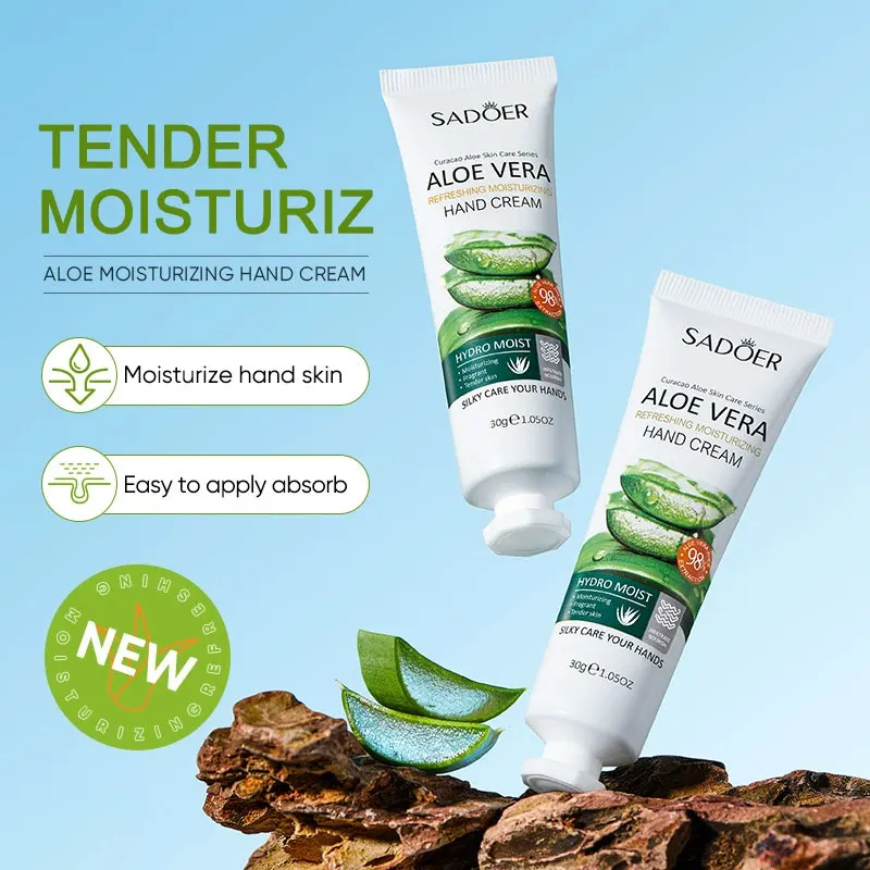 Aloe Vera Hand Cream Lotions Serum Repair Nourishing Hand Skin Care Anti Dryness Chapping Anti Aging Whitening Hand Cream 30g