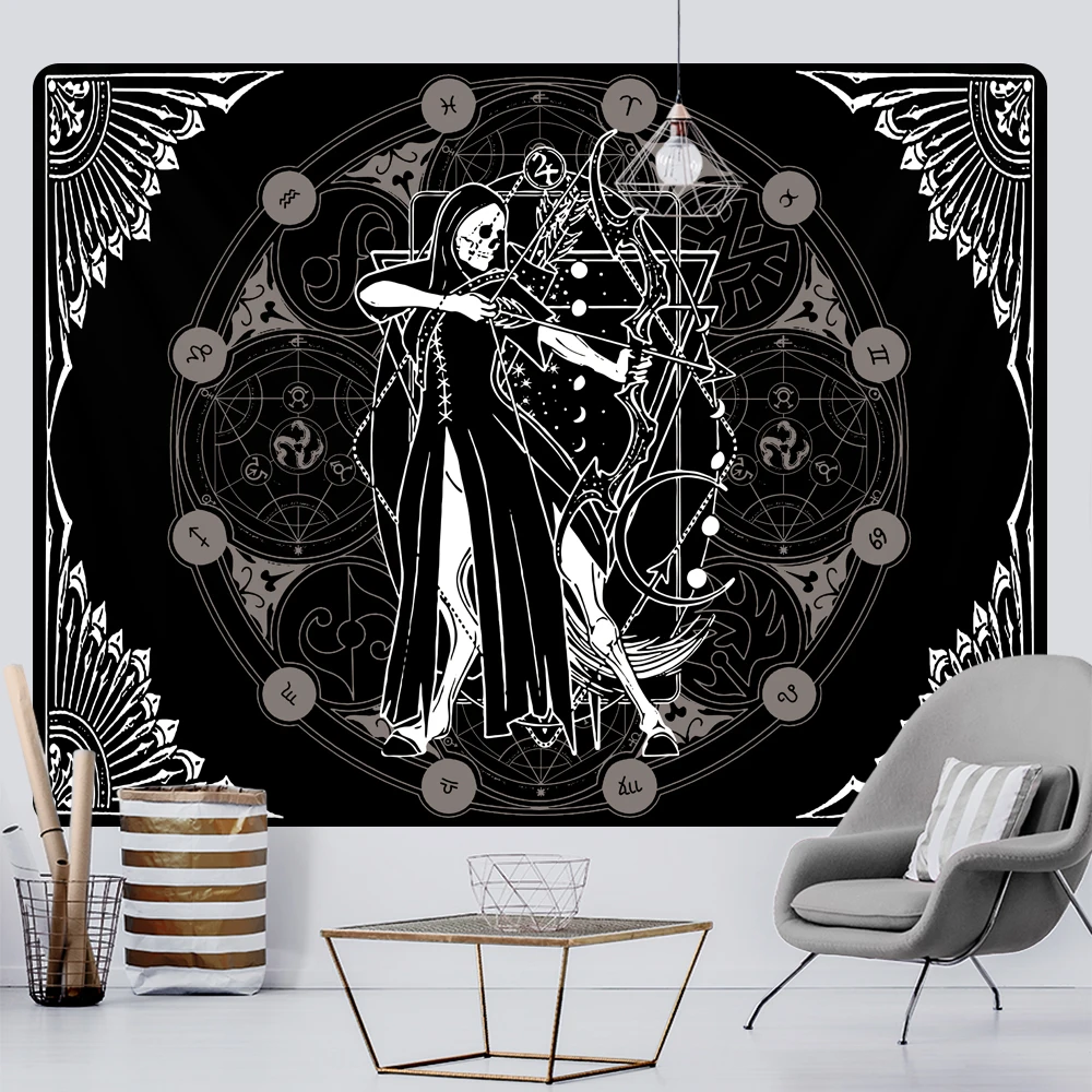 Sun Moon Mandala Tapestry Indian Witchcraft Tapestry Bohemian Decorative Hippie, Living Room Home Decoration Mattress