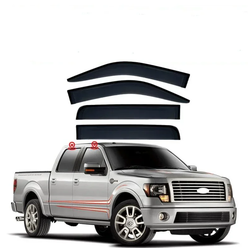 

Window Visor Rain Guard Side Window Deflector Weather Shield For Ford Raptor F150 F-150 2008 2009 2010 2011 2012 2013 2014 -2023