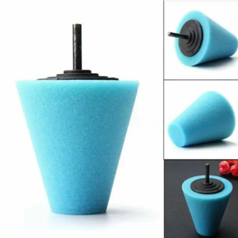 2pcs Car Hub Polishing Sponge Grinding Head Metal Plastic Grinding Conical Sponge Polishing Sponge Wheel