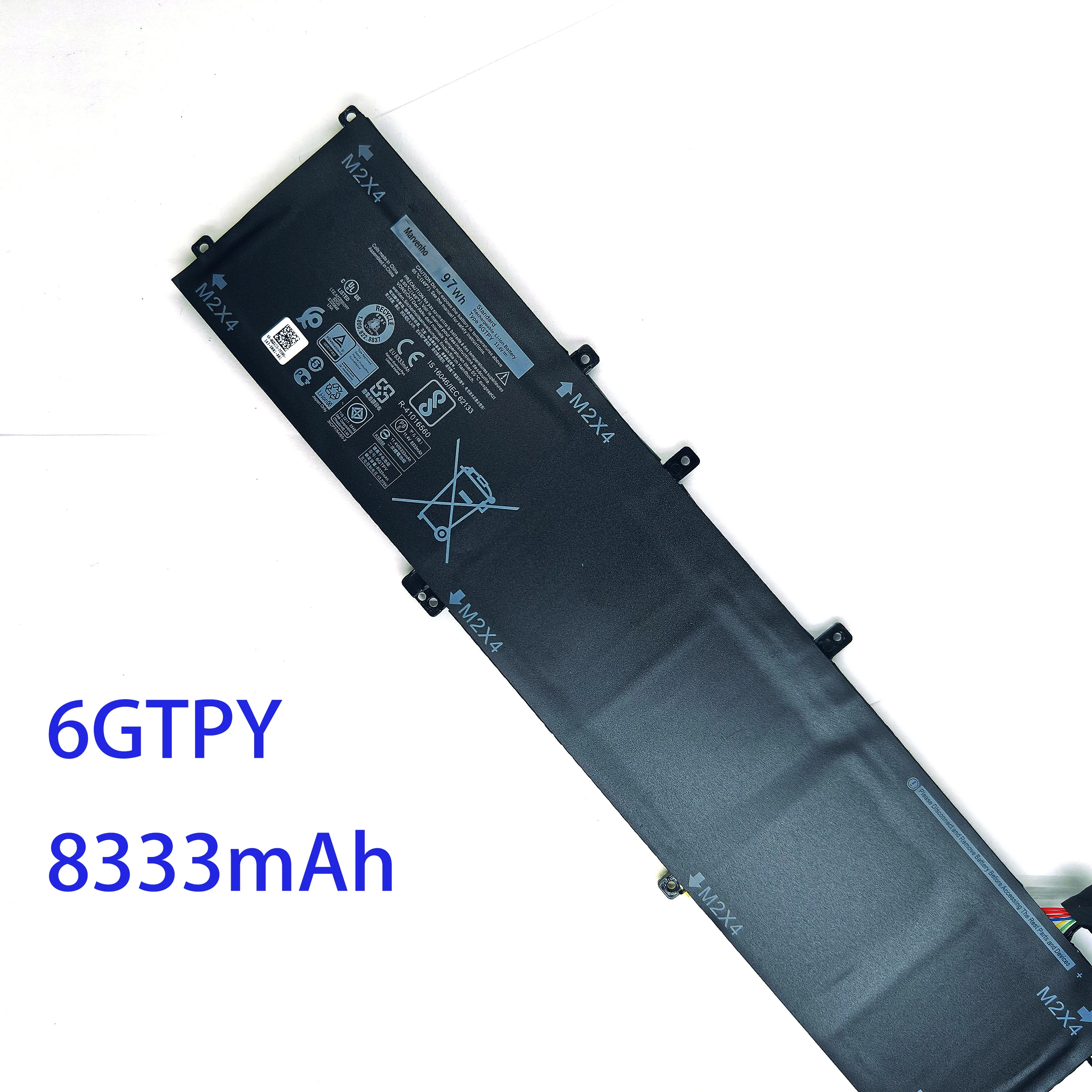 New Marvenho 97Wh 11.4V 8333mAh 6GTPY 5XJ28 Replacement Laptop Battery For Dell Precision 5520 5530  XPS 15 9560 9570 7590