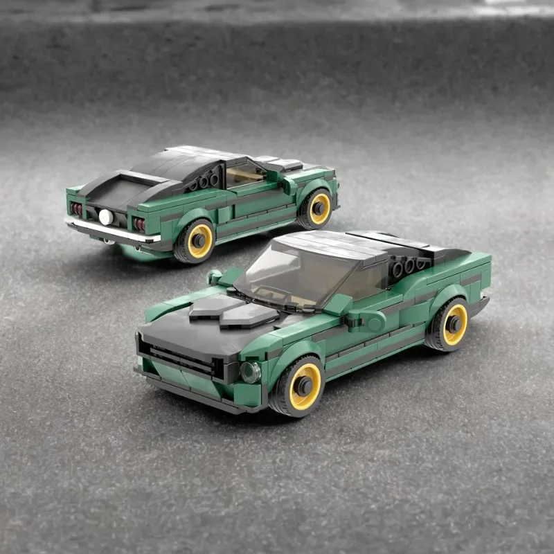 

296 шт. креативный MOC Ford Mustanger Racer Champion DIY развивающая игрушка детские блоки для подарков на Рождество и день рождения
