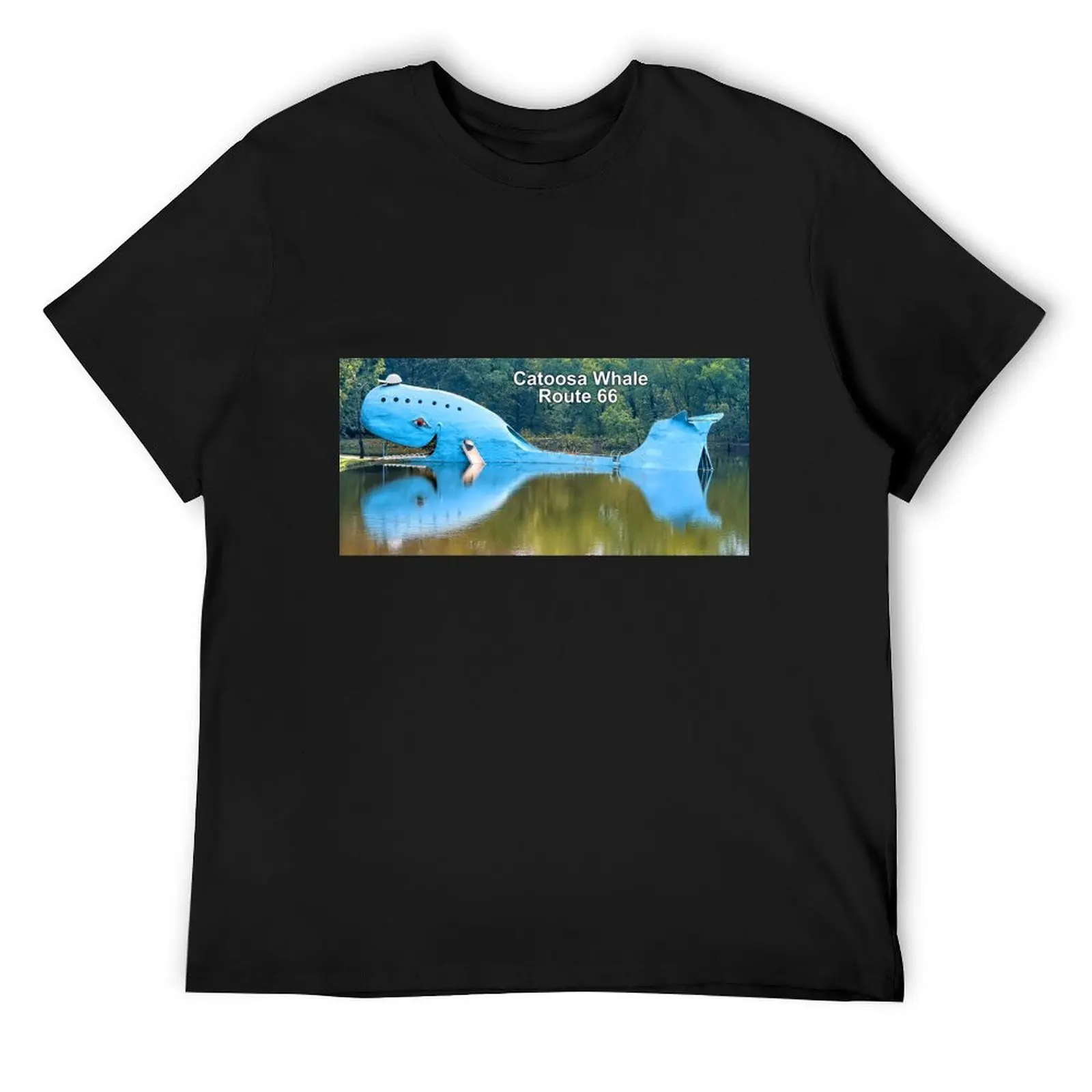 

Route 66 Catoosa Whale - Big Blue Whale T-Shirt oversizeds blacks black t shirts for men