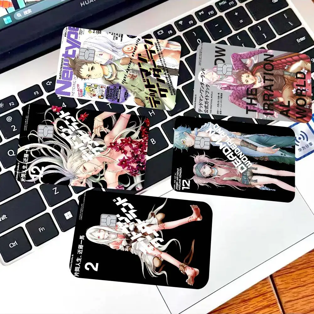 Anime D-Deadman W-Wonderland Anime Cartoon Bear Skin Sticker Film Tape Case for Big Credit Debit Card Front Side