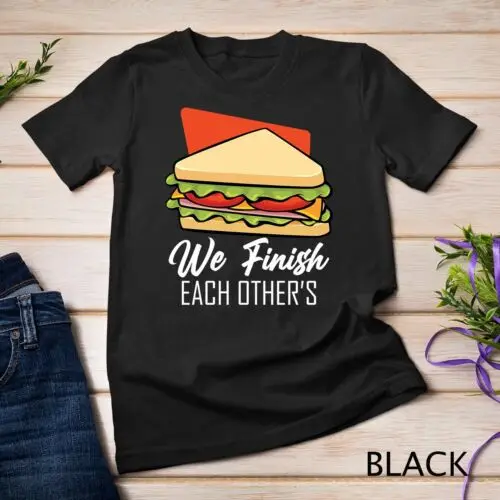 Matching Couple Partner Soulmate Sandwich Fastfood Lover Unisex T-shirt