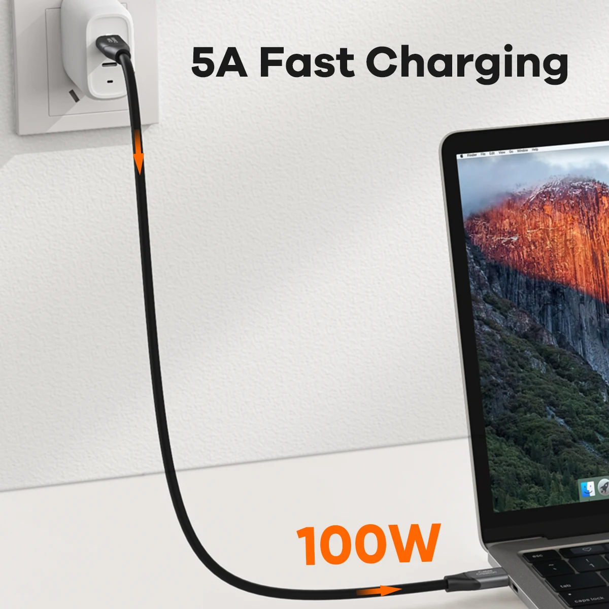 CableCreation 100W USB C a C Cable de datos USB 3.2 Gen2 de 10 Gbps, cable de carga rápida para Android Auto