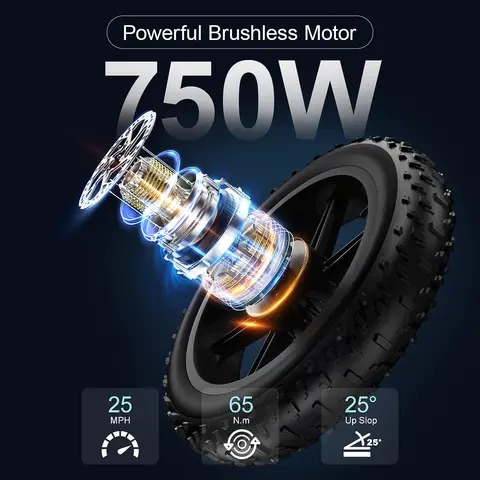 Elcykel för vuxna JANSNO X50 750W 48V14AH Avtagbart batteri Tillbehör Fat Tire 20 7 best sales mopedliknande elcykel - №2