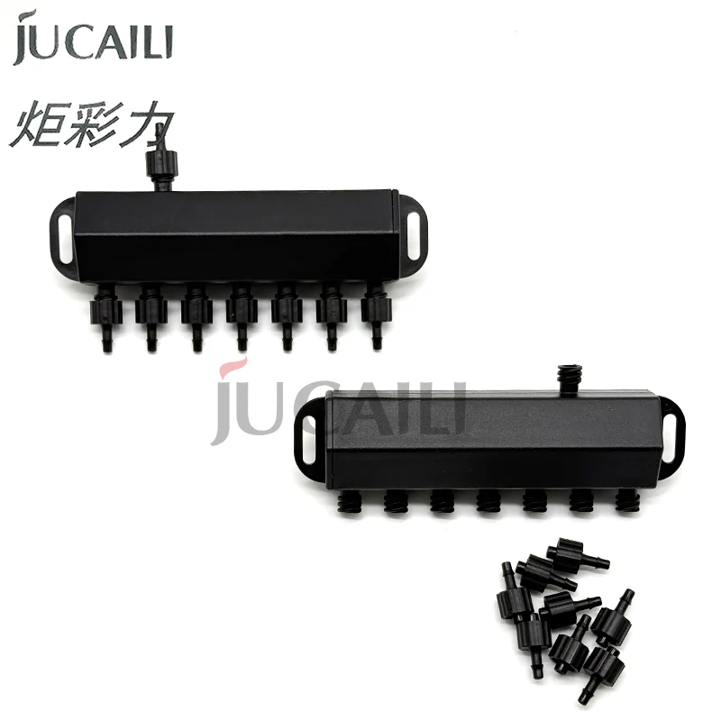 JUCAILI Printer Buffer Bottle Filter for UV Ink Circulation Splitter Diverter for XP600 4720 5113 Printhead
