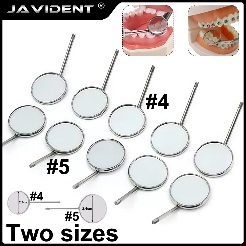 12Pcs Dental Mouth Mirror Head Mouth Reflector Oral Endoscope Mirrors Head Stainless Steel Size 4# 5# Tooth Whitening Tool