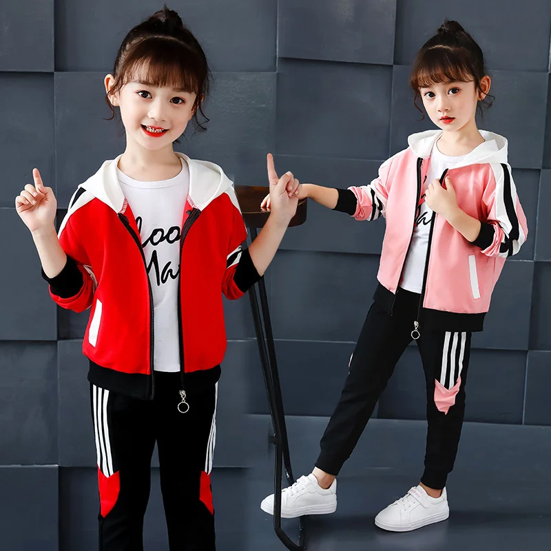 

Girls Coat +Pants Kids Suits 2PCS/Set 2023 Vintage Spring Autumn Cotton Outfits Teenagers Uniforms Children Clothing