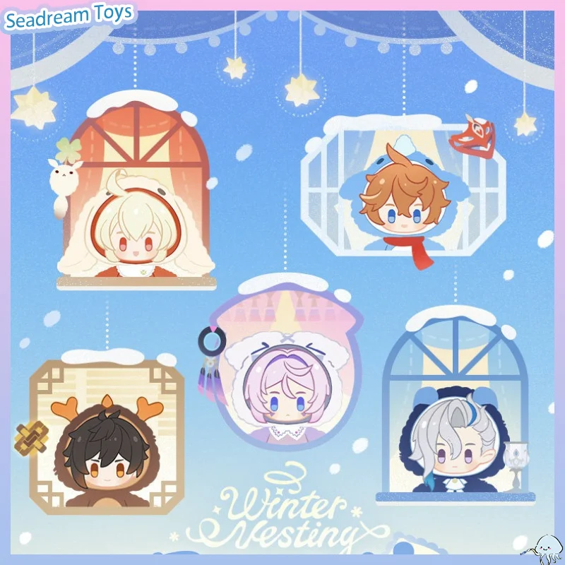 Official Genshin Impact Winter Nesting Series Plush Bag Charm Keychain Game Merchandise Desktop Decor Collectible Souvenir Gift