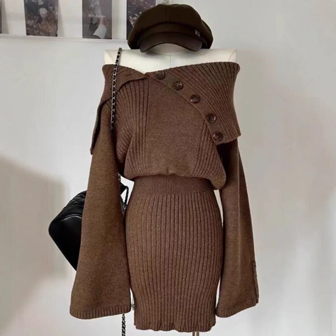 

Knee Length Pullovers Grunge Sweaters Jumpers Women Classic Sweetheart Straight Formal Petite Harajuku Grid Panelled Bow Vintage