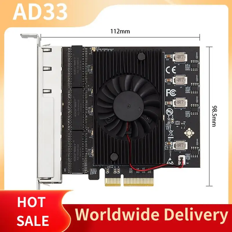 

(Высококачественная) E-Sports NAS Высокоскоростная карта захвата промышленной камеры RTL8125 Pcie до 6-портового сервера 2,5G Замена сетевой камеры