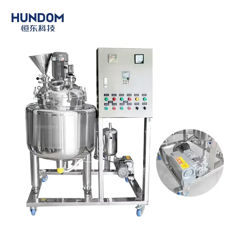 Vacuum Emulsifying Mixer Shampoo Making Machine Cream Mixing Homogenizer Food Hygiene Grade Vacuum Mixing Equipment