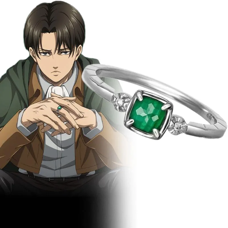 Anime Attack on Titan Rivaille Ackerman Levi Ackerman Cosplay Ring Adult Unisex Alloy Opening Adjustable Jewelry Accessories