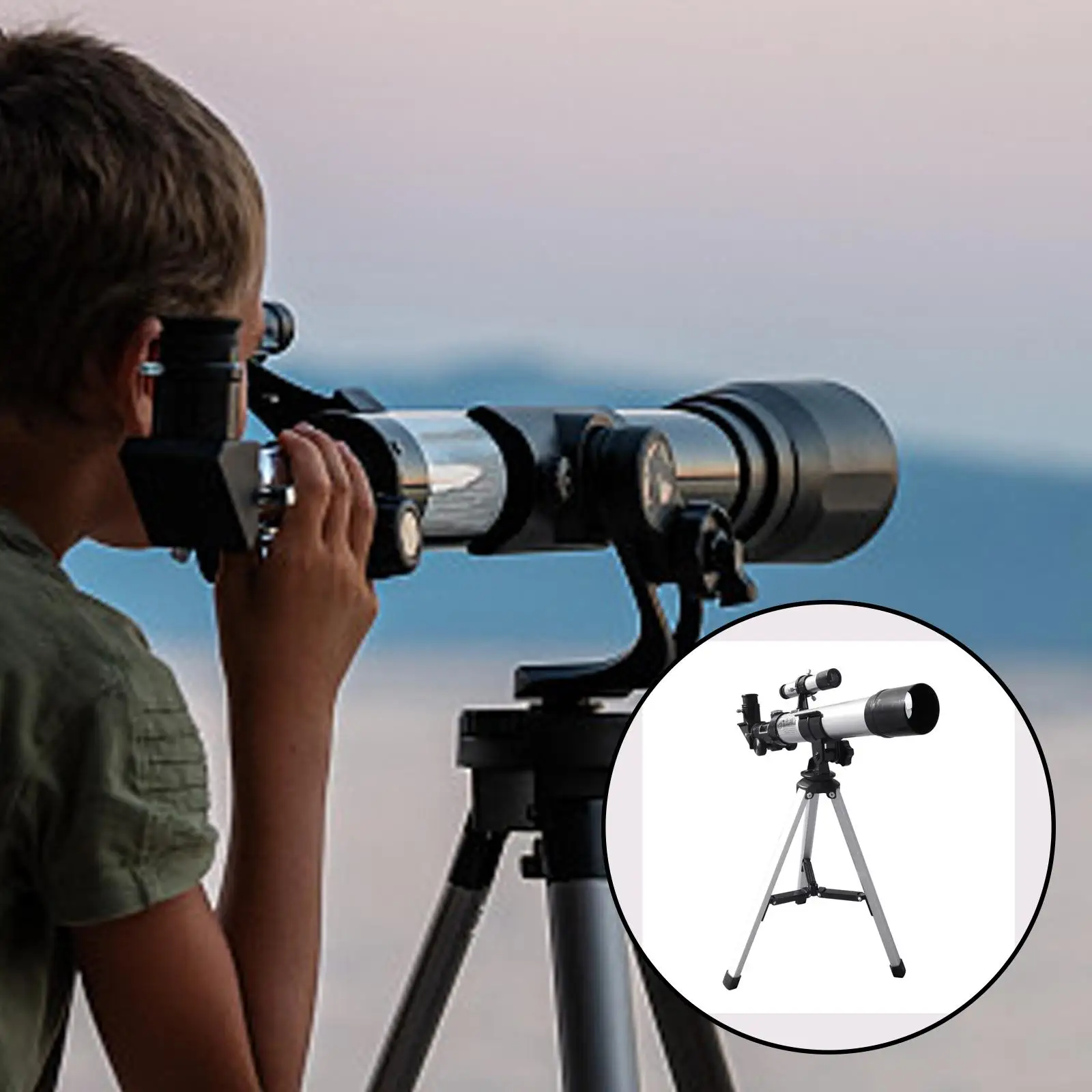 Astronomical Telescope W/ Tripod 40mm Objective Lens 40400 2 Eyepieces Gift