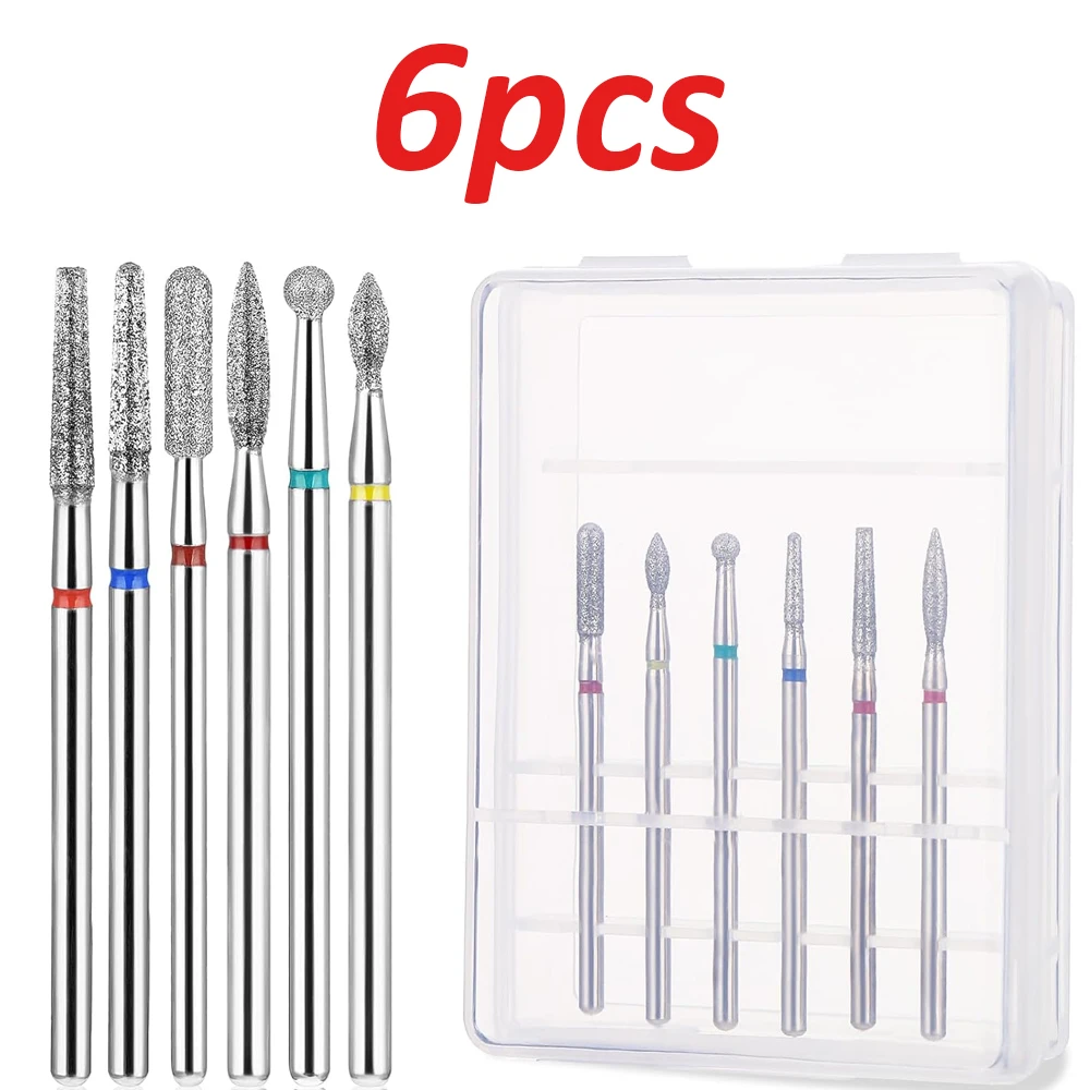 

Набор из 6 алмазных насадок для полировки ногтей
