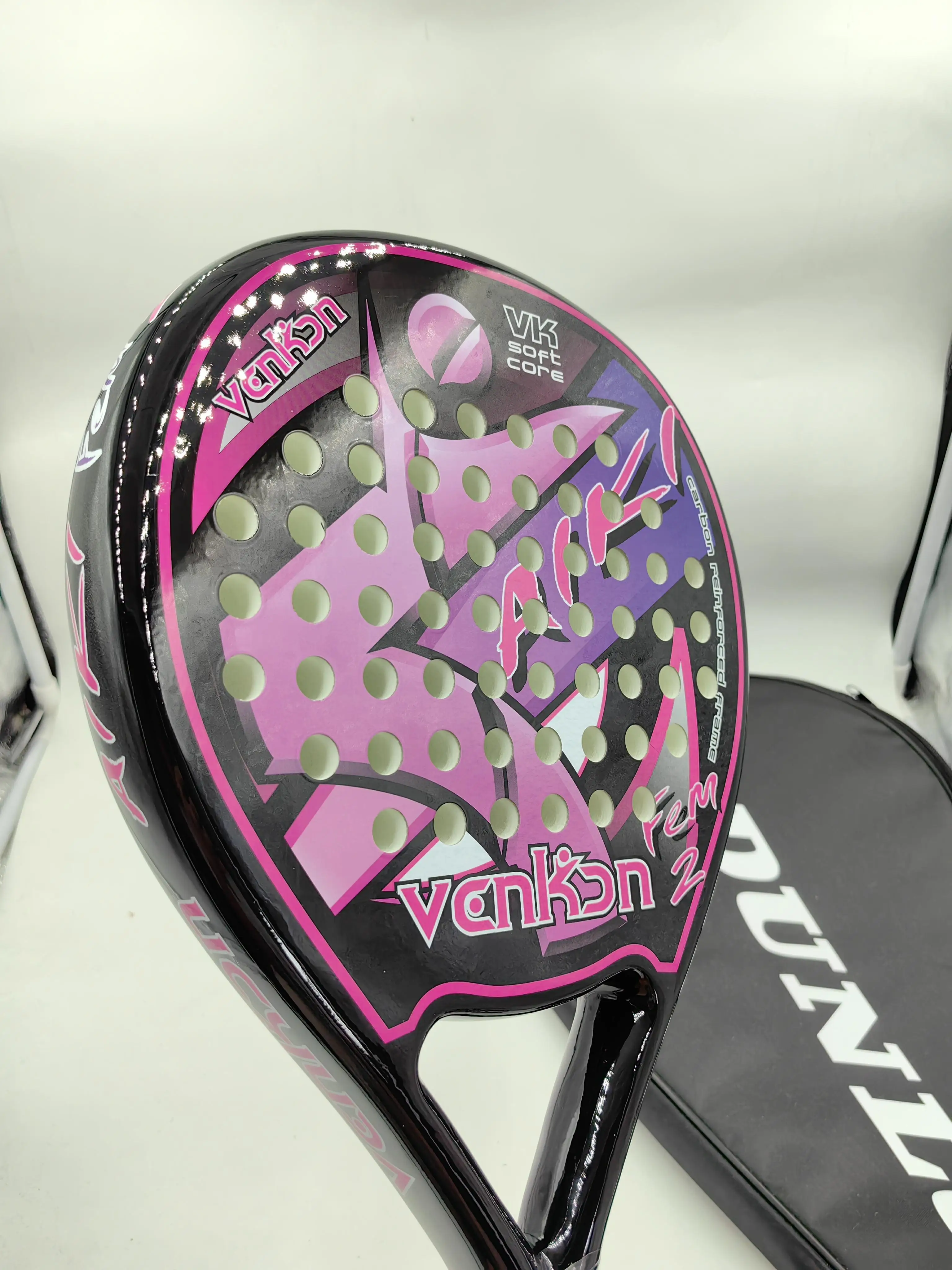 Padel Racket Series Palas 3 Layer Carbon Fiber Board Paddle, EVA Face Tennis Beach Racket with Bag, High Quality, New