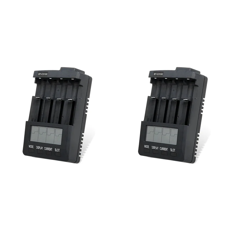 

【Last-Chance!】2X BT-C3100 4 Slots Smart Universal Battery Adapter For Rechargeable Li- Batteries EU PLUG