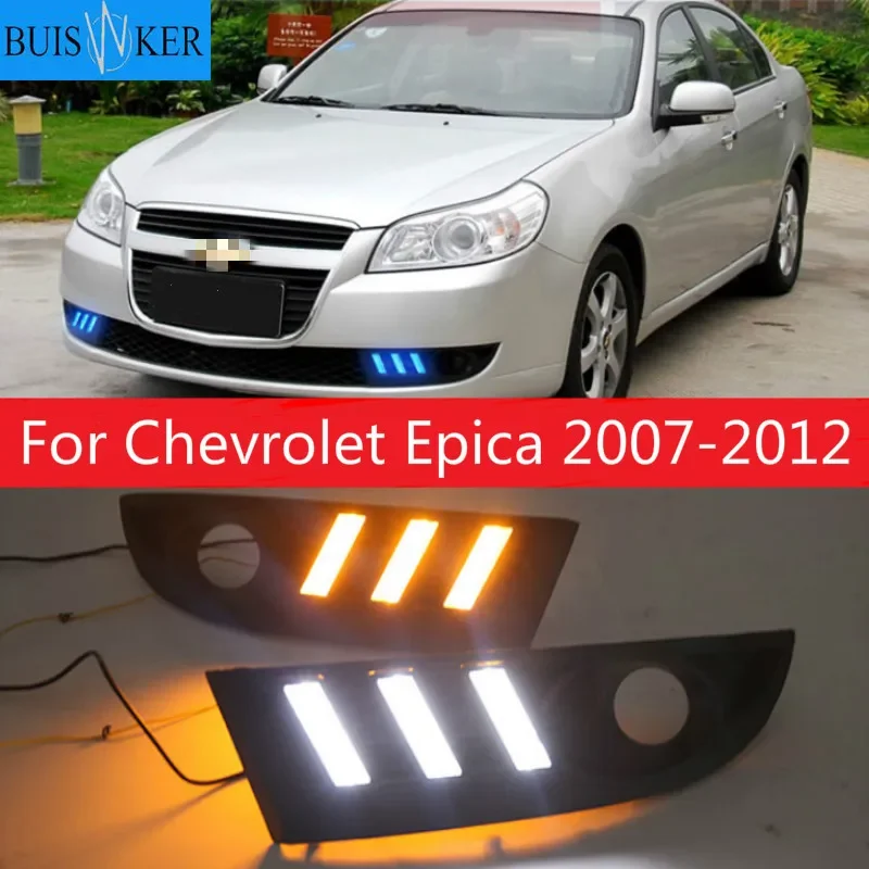 

2PCS For Chevrolet Epica 2007-2012 White yellow blue LED Fog Lamps Daytime Running Light DRL