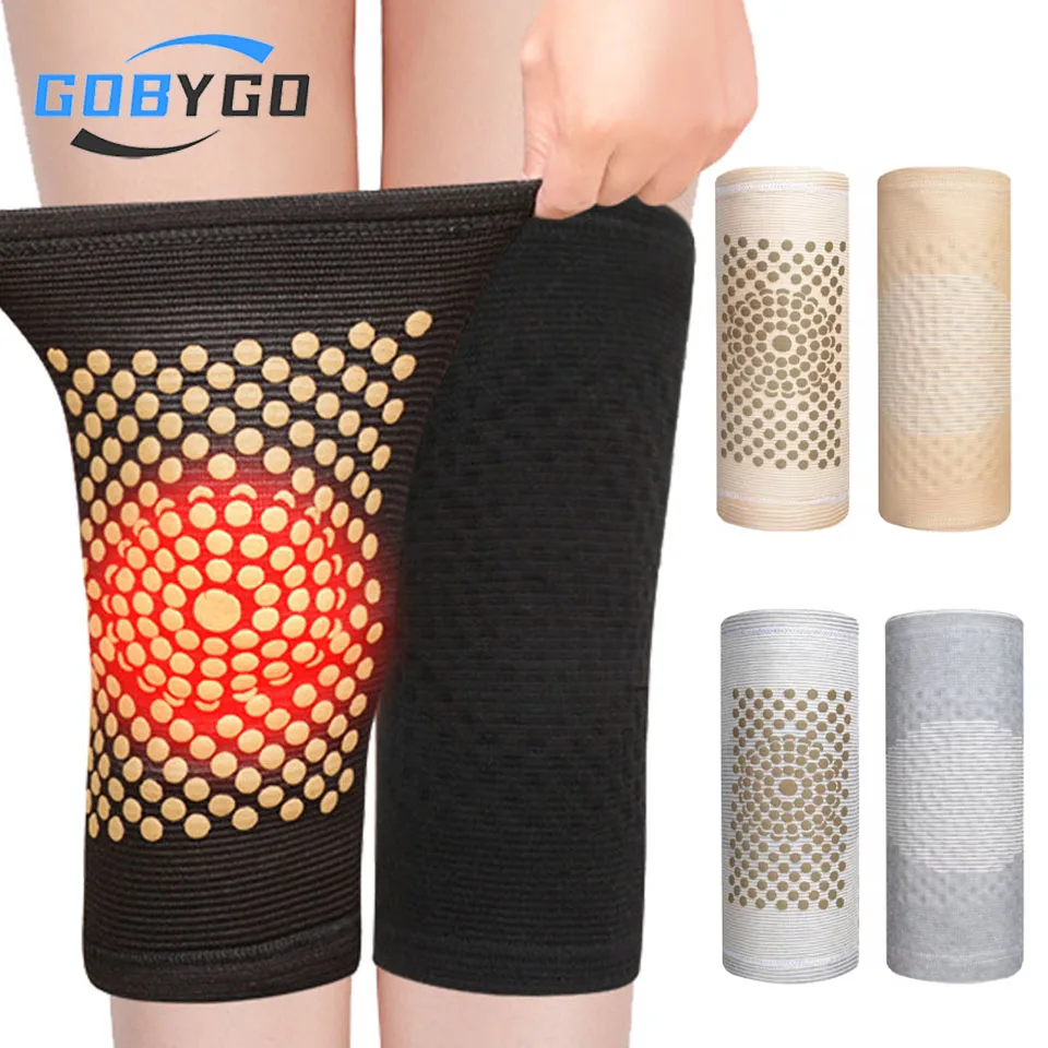 GOBYGO 1 para jesienno-zimowe nakolanniki stare zimne nogi w średnim wieku i starsze anty-zimne ciepło piołun antypoślizgowe nakolanniki pod ciśnieniem