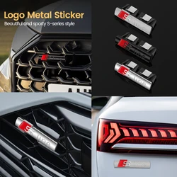 Car Goods Emblem Grill Front Hood Badge Grille For Audi Sline S line A4 B6 B8 S1 S2 S3 S4 S5 S6 A1 A3 A6 C5 A5 A8 Auto stickers