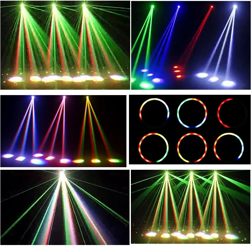 Mini 4 IN1 Beam Effect Super Moving Head Light With Laser Stage Remote DMX Sound Control For DJ Discos Show Bar Party Lights