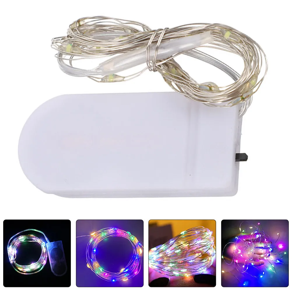 

6Pcs Colorful LED Fairy String Lights Battery Operated Decorative Light String for Wedding Party Bedroom Christmas Festival