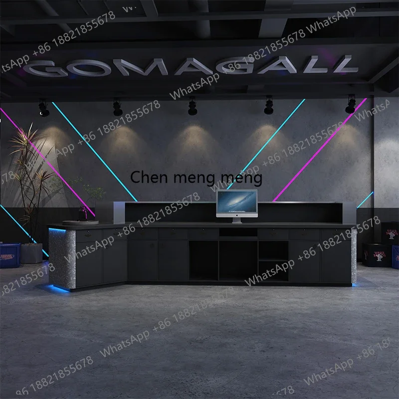 Palestra Reception Ristorante Hotel Bar in stile industriale pagina di cassa Caffè Sala da biliardo Bistro Tavolo da bancone reception