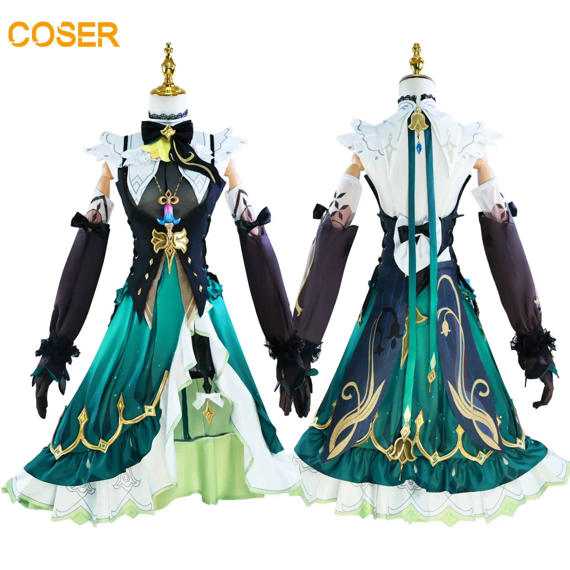 Anime GenshinImpact Emilie Cosplay Costume Halloween Party Role Play Outfit Dress