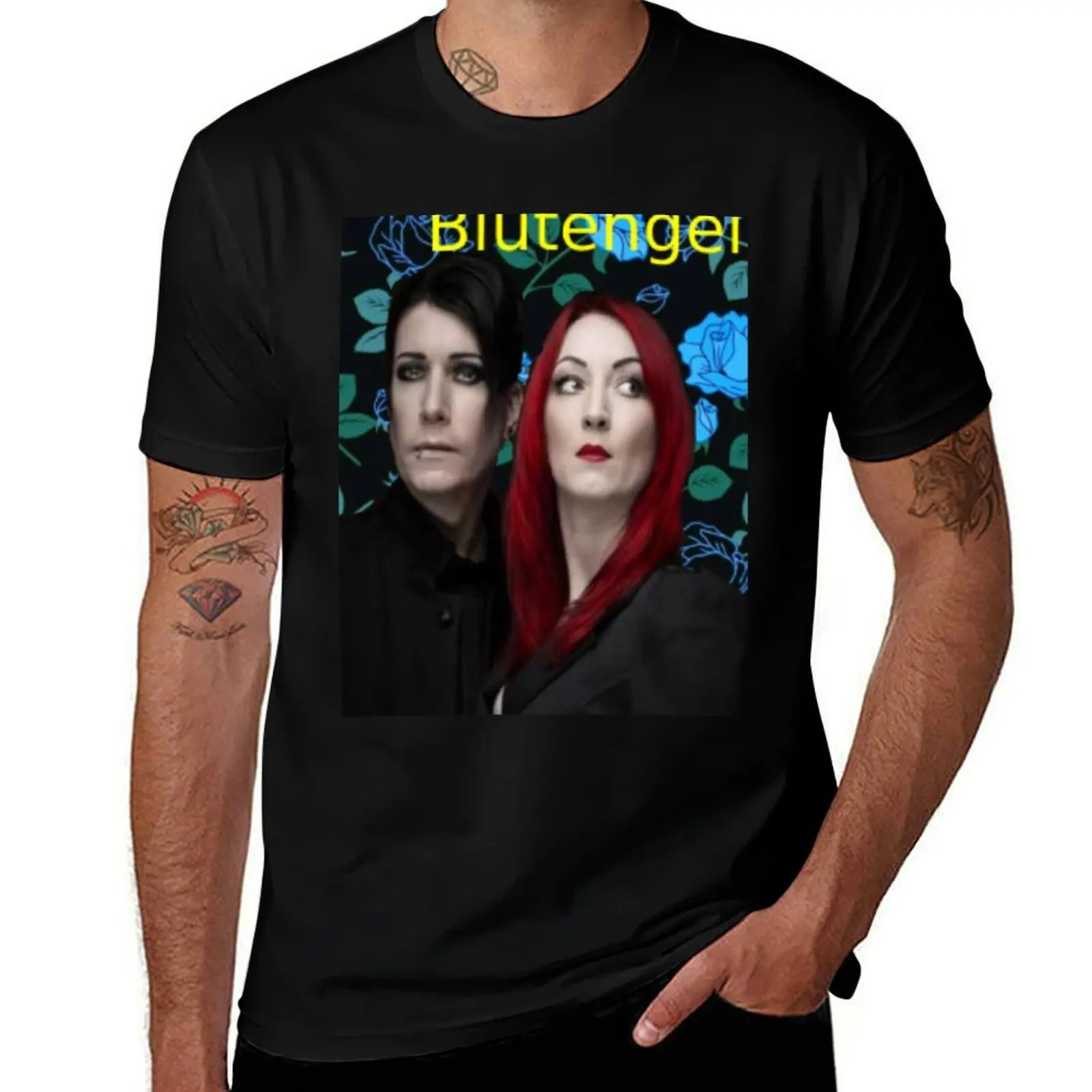 Blutengel T-Shirt Vintage Print Crew Neck Tee