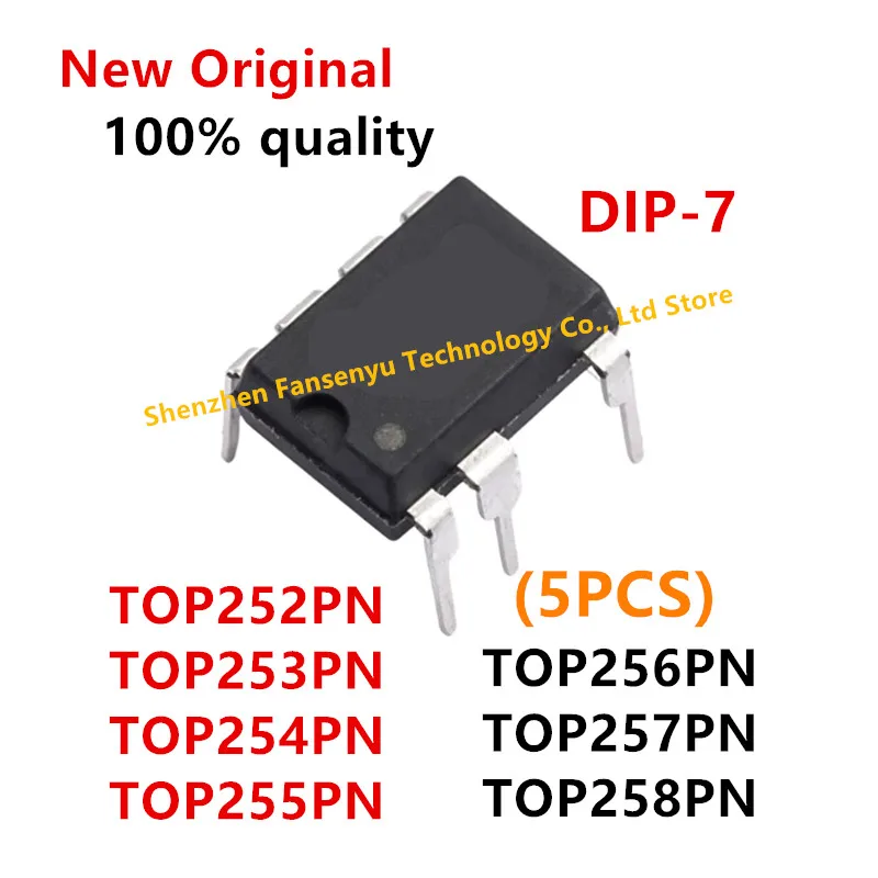 (5piece)100% New TOP252PN TOP253PN TOP254PN TOP255PN TOP256PN TOP257PN TOP258PN DIP-7 Chipset